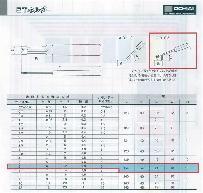 ochiai eth o-type卡簧钳